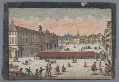 View of the Salt Square in Wroclaw from the South Side (Der Saltz Ring, oder Plaz in Breslau gegen Mittag anzusehen) by Georg Balthasar Probst (possibly)