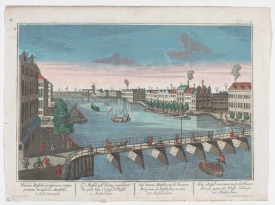 View of the Binnen-Amstel Between the Blauwbrug and the Hogesluis in Amsterdam (Amsterdam) by Georg Balthasar Probst