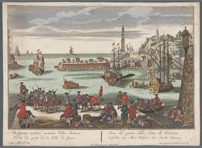 View of the Harbor in Genoa by Georg Balthasar Probst