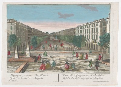 View of a Promenade in Marseille by Georg Balthasar Probst