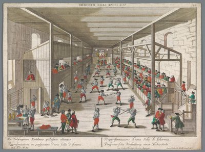 View of a Fencing School by Georg Balthasar Probst