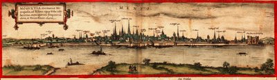 View of Mainz by Georg Braun und Franz Hogenberg