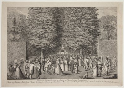 First Promenade in the Rosenburg Garden in Copenhagen by Georg Christian Schule