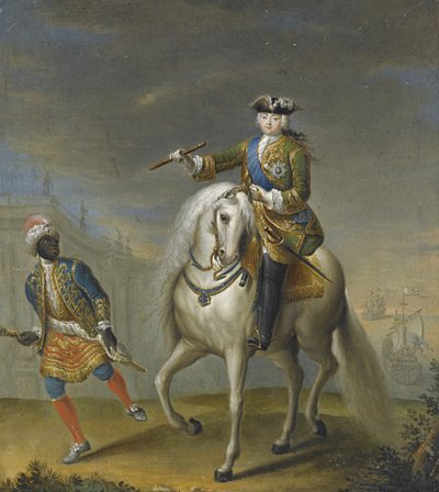 Empress Elisabeth with an Arab boy by Georg Christoph Grooth