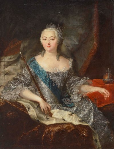 Portrait of Empress Elizabeth of Russia 1709-1762, 1740s by Georg Christoph Grooth