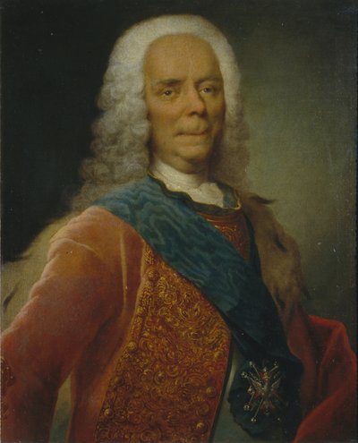 Portrait of Prince Vasili Vladimirovich Dolgorukov 1667-1746, before 1746 by Georg Christoph Grooth