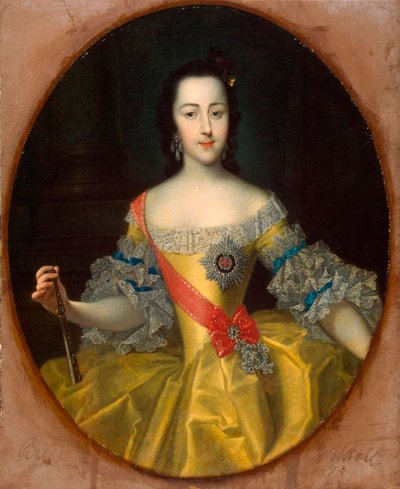 Portrait of the Grand Duchess Ekaterina Alekseyevna, c. 1745 by Georg Christoph Grooth