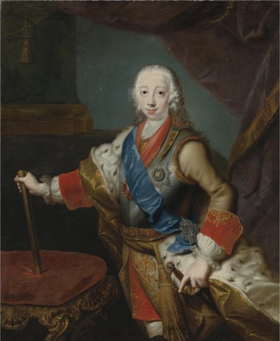Portrait of the Tsar Peter III of Russia 1728-1762 by Georg Christoph Grooth