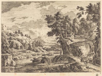 Landscape with a Bridge and Three Farm Buildings by Georg Eisenmann