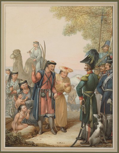 Cossacks and Kalmyks by Georg Emanuel Opitz