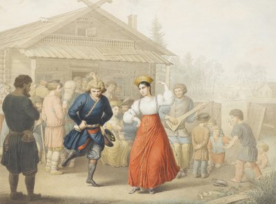 Merry-making Outside a Tavern by Georg Emanuel Opiz