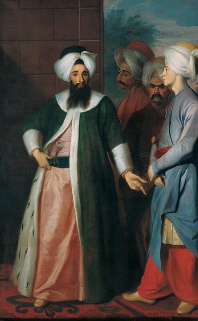 Kozbekçi Mustafa Ağa and His Retinue by Georg Engelhard Schröder