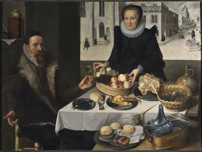 Double Portrait of an Elderly Couple by Georg Flegel
