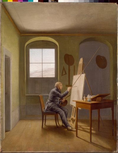 Caspar David Friedrich in His Studio by Georg Friedrich Kersting