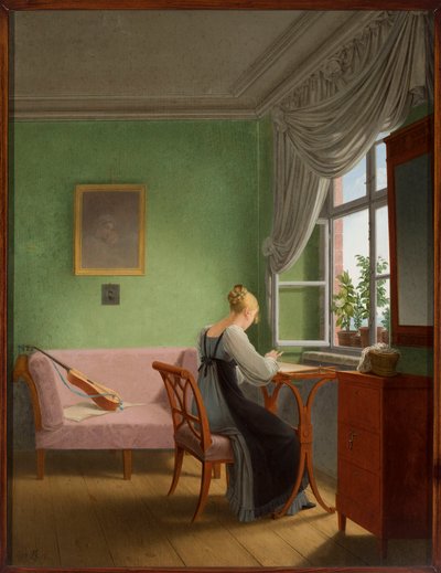 Embroiderer at the Window by Georg Friedrich Kersting