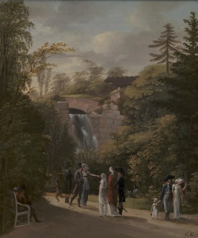 The Cascade in Frederiksberg Garden near Copenhagen by Georg Friedrich Kersting