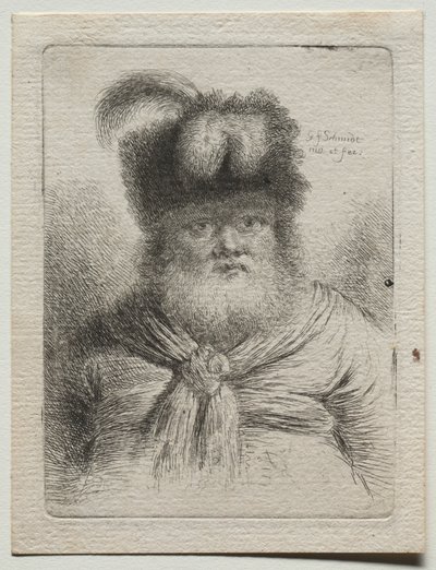 Old Man in a Fur Hat by Georg Friedrich Schmidt