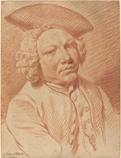 Portrait of a Man in a Tricorn Hat by Georg Friedrich Schmidt