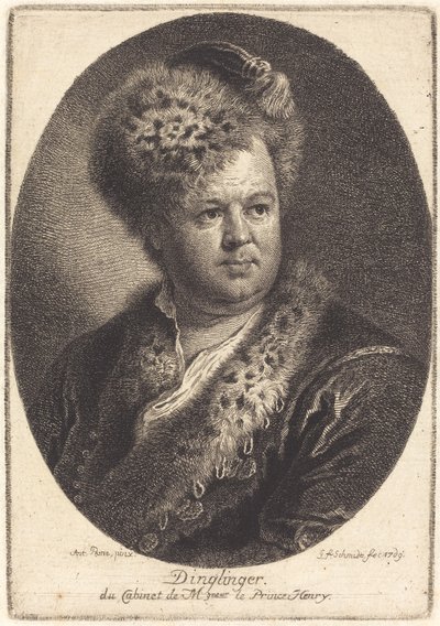 Johann Melchior Dinglinger by Georg Friedrich Schmidt after Antoine Pesne