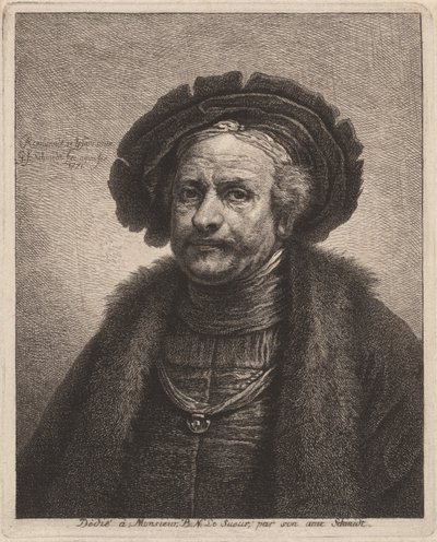 Self-Portrait of Rembrandt by Georg Friedrich Schmidt, after Rembrandt van Rijn