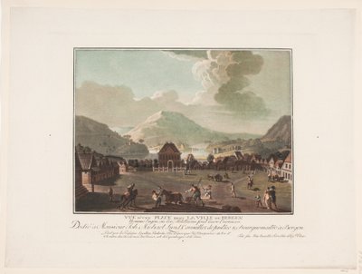 View of a Square in the City of Bergen by Georg Haas