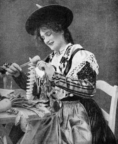 A woman creatively peeling a potato, 1922 by Georg Haeckel