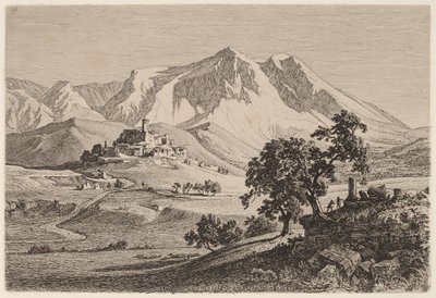 View of Albe and Monte Velino in the Abruzzi by Georg Heinrich Busse