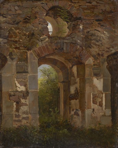 Gate Passage in the Ruins of the Holy Cross Monastery near Meissen by Georg Heinrich Crola
