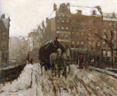 Bridge over Singel Canal by the Paleisstraat, Amsterdam by Georg Hendrik Breitner
