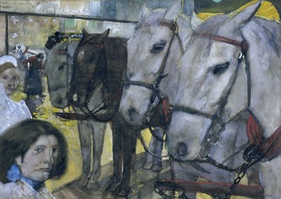 Horse Tram on the Dam of Amsterdam by George Hendrik Breitner
