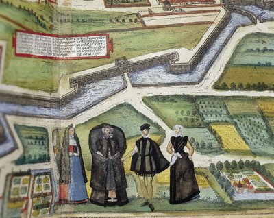 Civitatis Orbis Terrarum (Theatrum Orbis Terrarum). 1572-1617. Antwerp (1572). Lower Detail. Volume I. Etching. Spain. Castile and Leon. Salamanca. Salamanca University by Georg Hogenberg Franz (1535 90) & Ortelius Abraham (1527 98) Braun