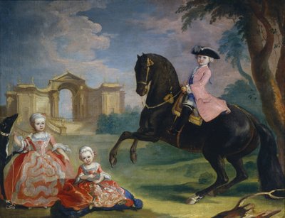 Portrait of the Children of Count Ivan Illarionovich Vorontsov: Artemi, Anna and Eudokia Avdotya, 1754 by Georg Kaspar von Prenner
