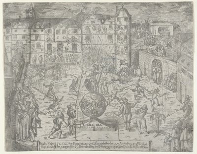 Fireworks for the Entry to Küstrin of the Margrave of Brandenburg by Georg Keller