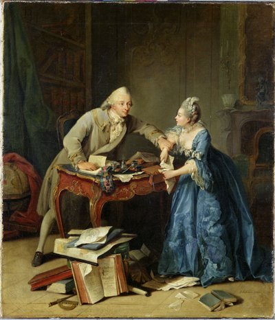 Between Science and Family, ca. 1775 by Georg Melchior Kraus
