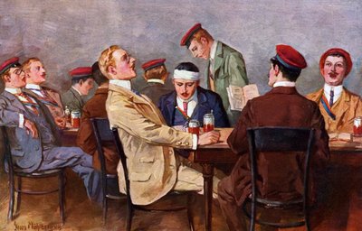 Burschenschaften - Drinking beer and singing by Georg Muhlberg
