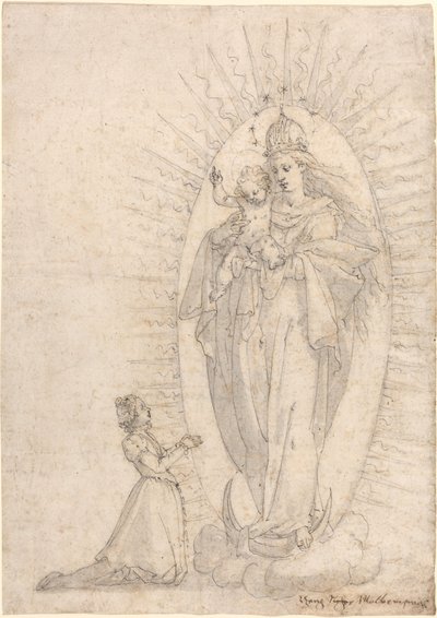 Madonna and Child Appearing to a Supplicant by Georg Neher