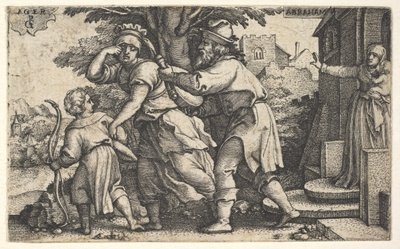 Abraham sending away Hagar and Ishmael by Georg Pencz