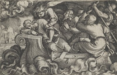 Christ Sleeping During the Storm on Lake Tiberias, from The Story of Christ by Georg Pencz
