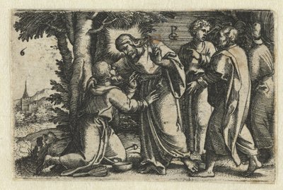 Christ heals a leper (Life of Christ series) by Georg Pencz
