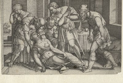 Collatinus and Brutus by the Dying Lucretia by Georg Pencz