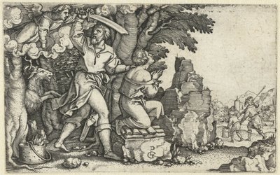 The Sacrifice of Isaac by Abraham by Georg Pencz