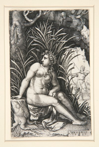 Procris and Cephalus, from the Series The Greek Heroines by Georg Pencz