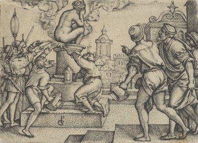 The Courtesan Punished, from The Story of the Magician Virgil by Georg Pencz