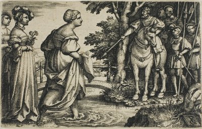 The Queen of Sheba Avoiding the Wooden Bridge by Georg Pencz