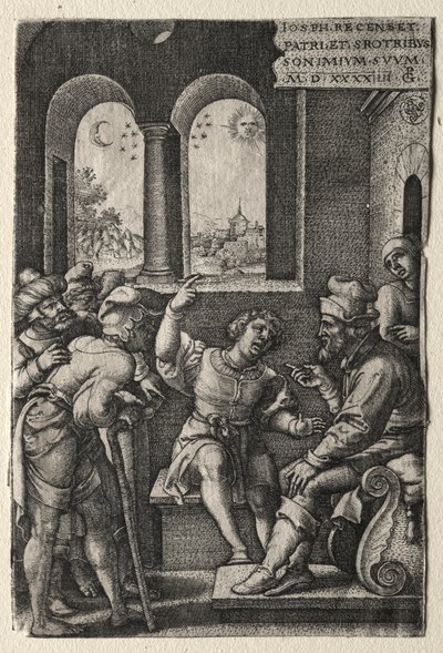 The Story of Joseph: Joseph Recounting His Dreams to His Father, 1544 by Georg Pencz