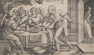 The Three Angels Visiting Abraham, from The Story of Abraham by Georg Pencz