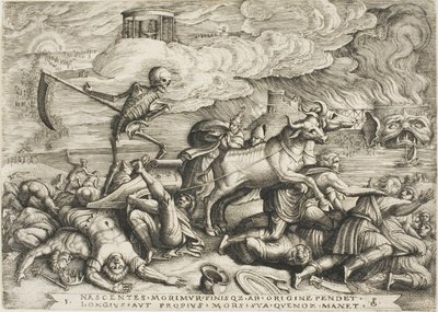 The Triumph of Death, plate five from The Triumphs of Petrarch by Georg Pencz