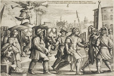 The Triumph of Fame, Plate Three from the Triumphs of Petrarch by Georg Pencz