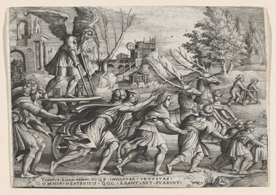 The Triumph of Time on Fame, from The Triumphs of Petrarch by Georg Pencz
