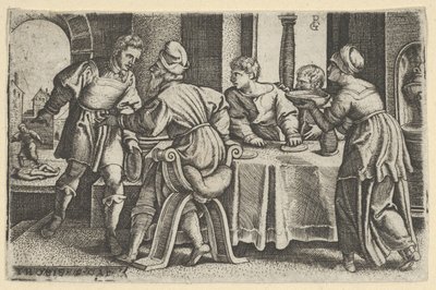 Tobias Leaving the Table, from The Story of Tobias by Georg Pencz